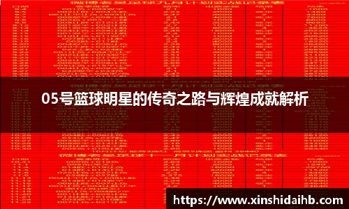 05号篮球明星的传奇之路与辉煌成就解析